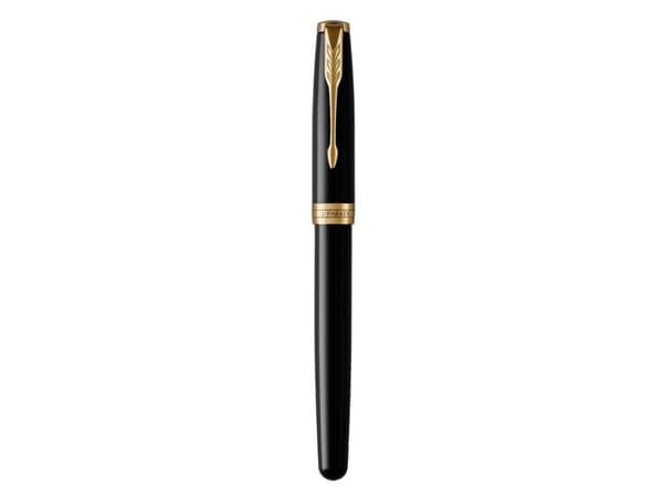 Parker 1931494, Svart, Guld, Blå, Guld, Lack, Rund spets, Guldpläterad stål, Fin