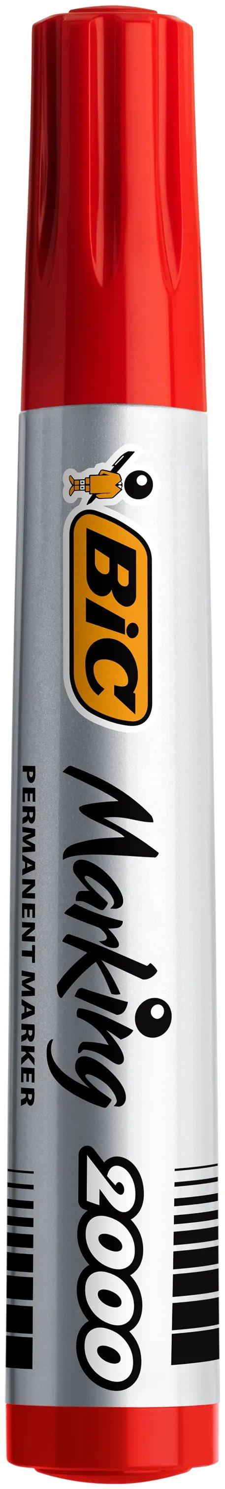 BIC Marking 2000 ECOlutions Permanent Tuscher Medium Rund Spids - Rød - (12 stk.)