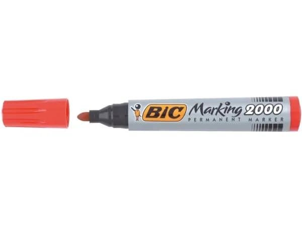 BIC Marking 2000 ECOlutions Permanent Tuscher Medium Rund Spids - Rød - (12 stk.)
