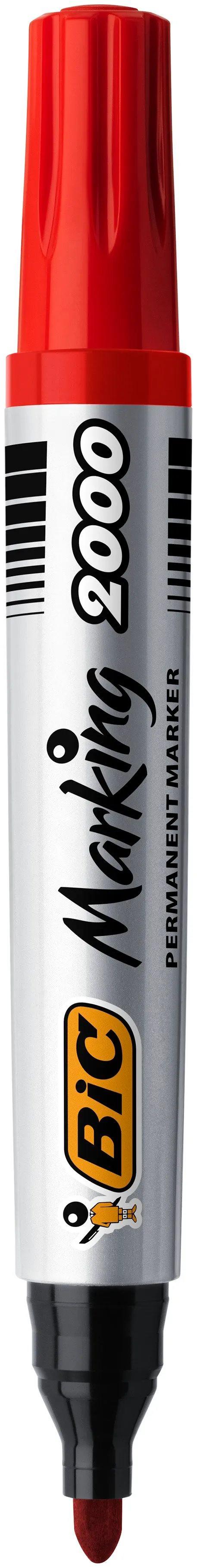 BIC Marking 2000 ECOlutions Permanent Tuscher Medium Rund Spids - Rød - (12 stk.)