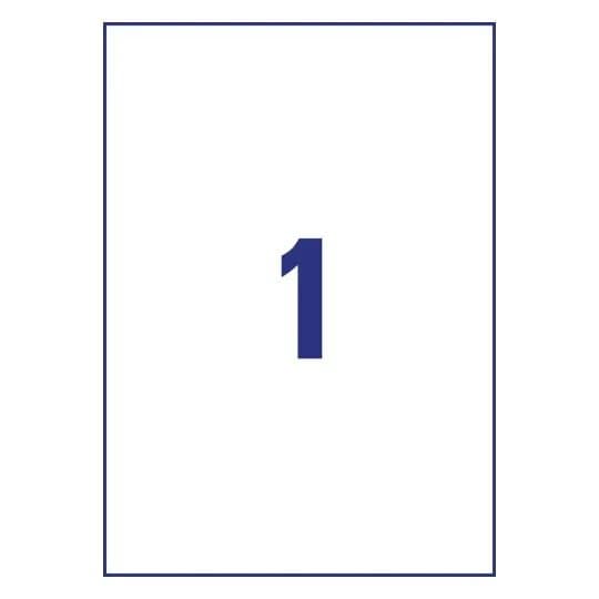 Etiketter Avery J4775 hvid polyester A4 (210 x 297 mm) m/10 ark/etiketter