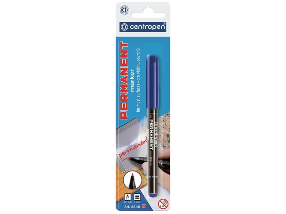 Centropen Marker Blue Permanent Round Tip 1.00 mm (2846/06)