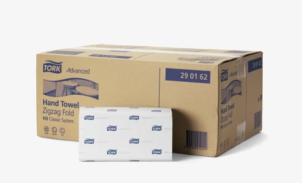 Tork Advanced hand towel zigzag fold, 250 mm, 230 mm, 3000 pcs