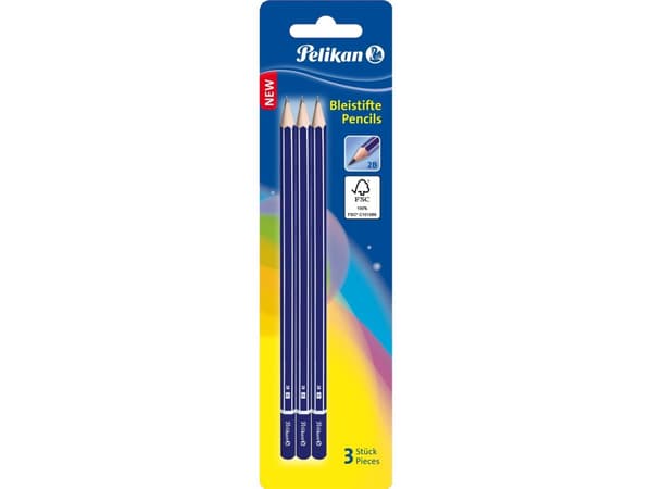 Pelikan 978783, 2B, Blå, Sekskantet, Blister, 2 stykker, Tyskland