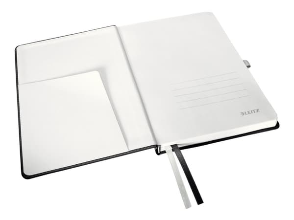 Leitz Style A5 - Anteckningsblock - fodralbunden - 80 ark - fyrkantig - satinsvart