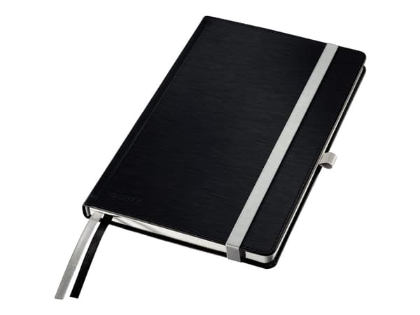 Leitz Style A5 - Anteckningsblock - fodralbunden - 80 ark - fyrkantig - satinsvart