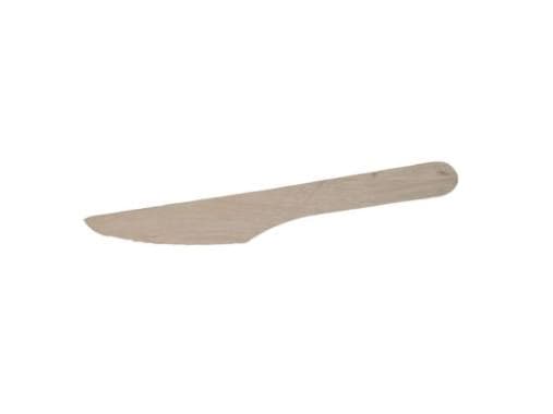 Kniv 165 mm ubehandlet træ,100 stk/ps - (100 stk.)