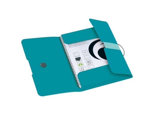 Herlitz 50015900, Konvensjonell filmappe, A4, Polypropylen (PP), Turkis, 80 g/m², Papir