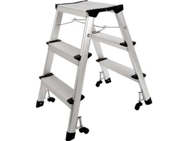 TWINCO TWIN MINI - Trinnstige - 3 trinn - 2 seksjoner - aluminium