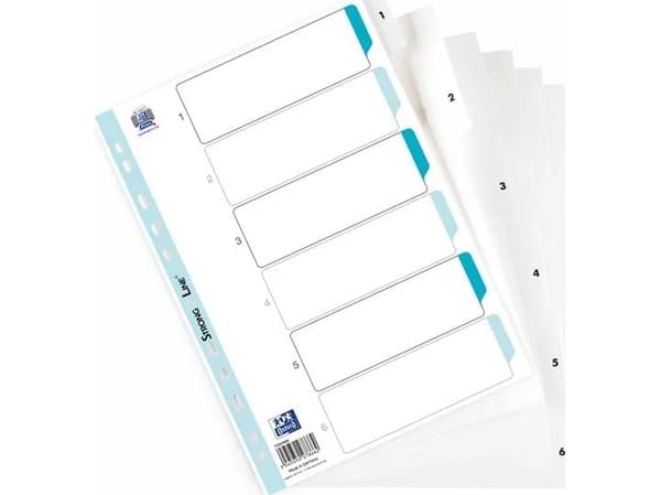 Elba 100204806, Hvit, Polypropylen (PP), A4, 0,12 mm, 6 stykker
