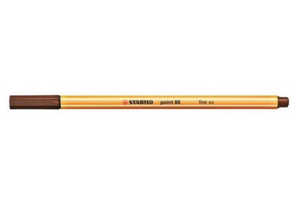 STABILO point 88, Brun, Brun, Orange, Hexagonal, Metall, 0,4 mm, Tyskland