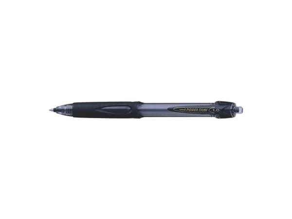 Kuglepen Uni PowerTank m/klik medium 0,4mm sort SN220 - (12 stk.)
