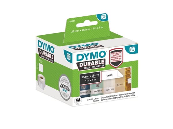 DYMO Durable, Valkoinen, Itse kiinnittyvä tulostintarra, Polypropeeni (PP), Universaali, LabelWriter Wireless, 4XL, SE450, 450 Twin Turbo, 450 Turbo,
