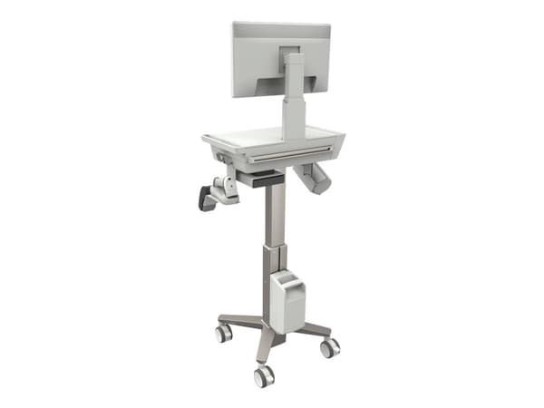 Ergotron CareFit Slim 2.0 - Vagn - lätt - för Allt-i-ett/LCD-display - medicinsk - aluminium, kvalitetsplast, zinkpläterad stål - vit, varmt grå - sk