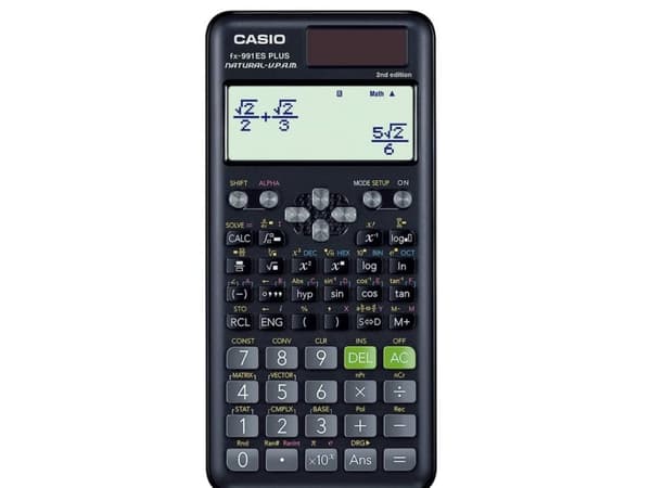 Casio FX-991ES PLUS 2, Ficka, Vetenskapsfunktion, 12 siffror, Solar, Svart