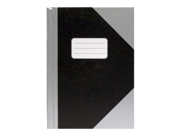 Kinabog linjeret sølv/sort A4 m.etiket 78 terä 70g - (5 stk.)