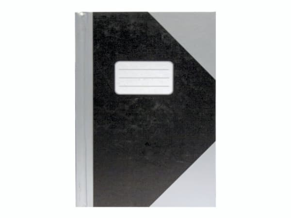 Kinabog linjeret sølv/sort A4 m.etiket 78 terä 70g - (5 stk.)
