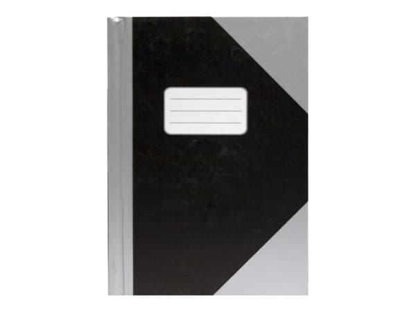 Kinabog linjeret sølv/sort A4 m.etiket 78 terä 70g - (5 stk.)