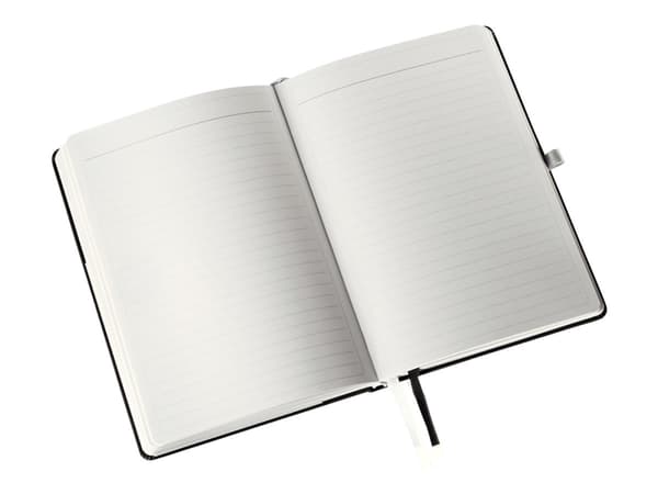 Leitz Style - Notisbok - 80 ark / 160 sider - elfenbenspapir - linjert - satengsvart omslag