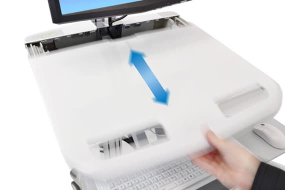 Ergotron StyleView - Vagn - öppen arkitektur - för LCD-skärm/PC-utrustning - medicinsk - aluminium, zinkpläterat stål, kvalitetsplast - grå, vit, pol