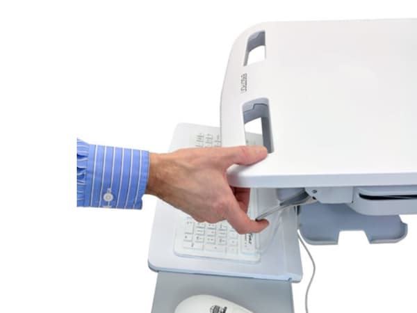Ergotron StyleView - Vagn - öppen arkitektur - för LCD-skärm/PC-utrustning - medicinsk - aluminium, zinkpläterat stål, kvalitetsplast - grå, vit, pol