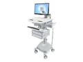 Miniatyrbild 1 av 5: Ergotron StyleView - Vagn - öppen arkitektur - för LCD-skärm/PC-utrustning - medicinsk - aluminium, zinkpläterat stål, kvalitetsplast - grå, vit, pol