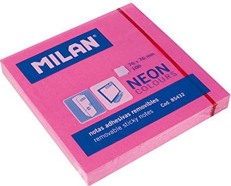 Milan Neon-kort 75x75 mm rosa