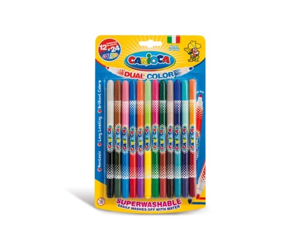 Carioca Bi-Color, Medium, Multifärg, Rundad spets, 1 mm, 4,7 mm, Rund