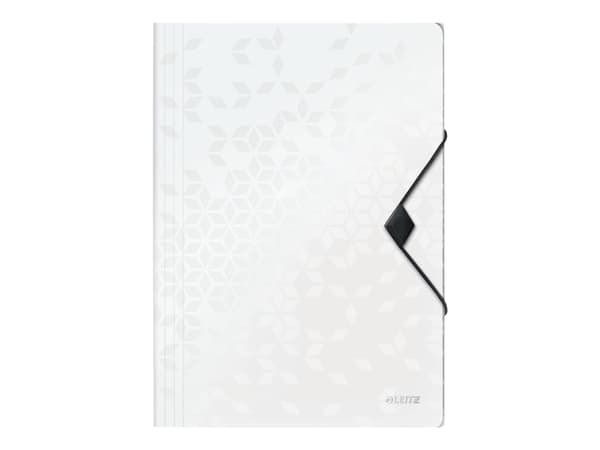 Leitz WOW - 3-fliksmappe - for A4 (210 x 297 mm) - kapasitet: 150 ark - hvit