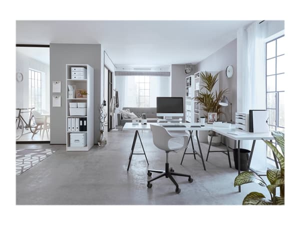Leitz WOW - 3-fliksmappe - for A4 (210 x 297 mm) - kapasitet: 150 ark - hvit