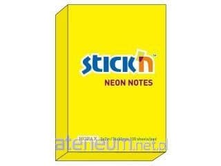 Stickn självhäftande anteckningsblock neongult (205550)
