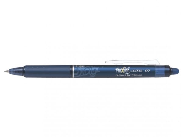 Pilot FriXion Clicker blåsort medium 0,7 mm - (12 stk.)
