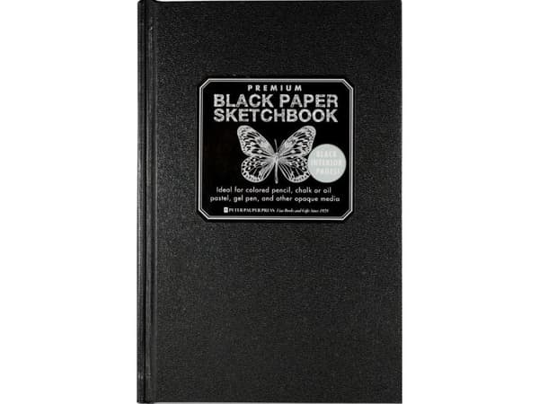 Peter Pauper Press Skissebok 14,6x22,2cm 192k svart |