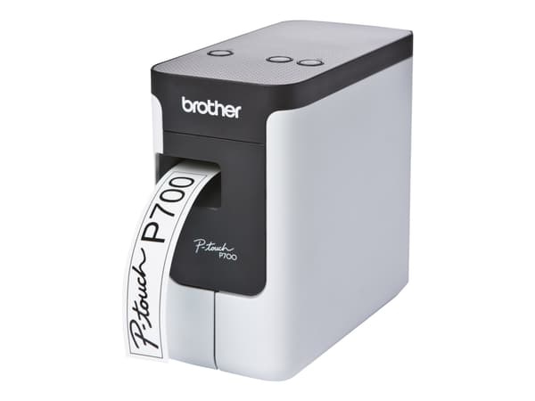 Brother P-Touch PT-P700 - Etikettskriver - termotransfer - Rull (2,4 cm) - 180 dpi - inntil 30 mm/sek - USB 2.0 - kutter