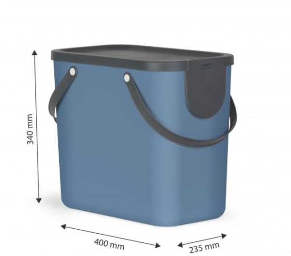 Rotho Albula, 25 L, Rektangulær, Blå, 235 mm, 400 mm, 340 mm, 340 mm