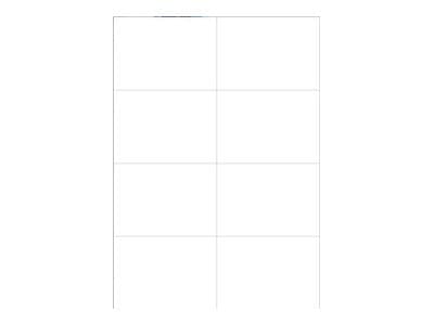 MediaRange - Mat - permanent klæbemiddel - vitmatteret - 105 x 74 mm 400 etikette(r) (50 ark x 8) etiketter till flere formål