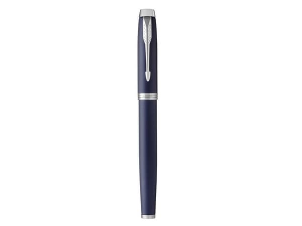 Parker IM, Blå, Fyllesystem med patron, Blå, Aluminium, Messing, Metall, Rund spiss, Rustfritt stål