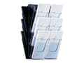 Miniatyrbilde 1 av 5: Sigel - Literaturholder - veggmonterbar - 3 rom - for DIN lang (105 x 210 mm) - blank