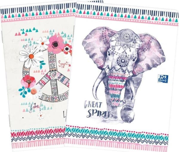 Oxford Notebook A5/60K Boho check (5 pcs)
