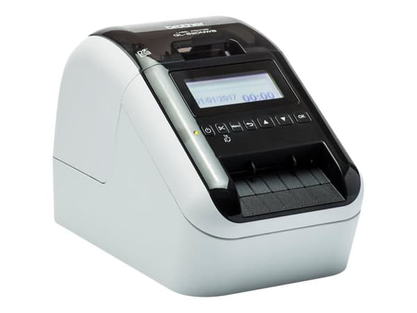 Brother QL-820NWB - Etikettskriver - tofarget (monokrom) - direktetermisk - Rull (6,2 cm) - 300 x 600 dpi - inntil 110 etiketter/min - USB 2.0, LAN,