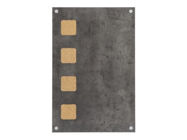 Securit LW-GY-58, 580 x 380 mm, Kork, Metall, Tre, Grå