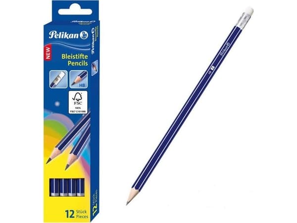 Pelikan 979393, HB, Blå, Sekskantet, Boks, 12 stykker, Tyskland