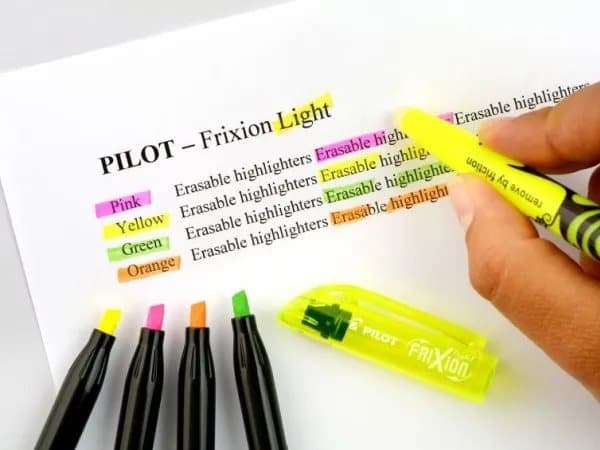 Pilot FriXion Light, 12 styck, Gul, Svart, Gul, Plast, 3,6 mm