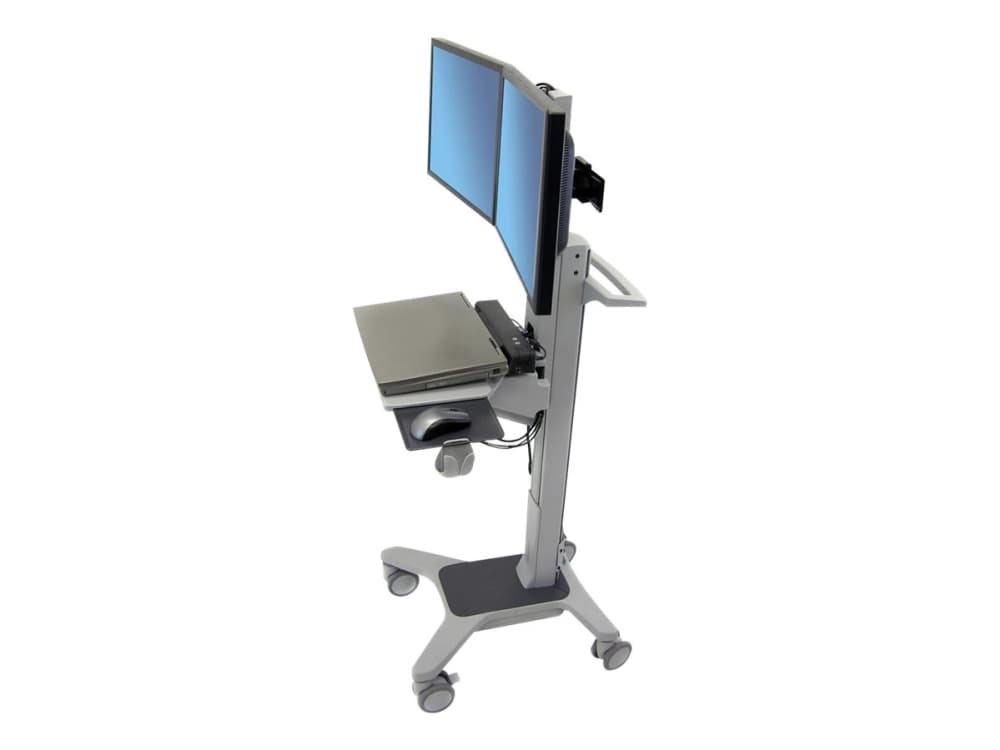 Ergotron Neo-Flex WideView WorkSpace - Vagn - Patenterade Constant Force-tekniken - för 2 LCD-displayer/datorutrustning - dubbel - aluminium, puderbe