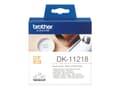 Miniatyrbilde 5 av 5: Brother DK-11218 - Svart på hvitt - Rull (2,4 cm) 1000 stk (1 rull(er) x 1000) merkelapper - for Brother QL-1050, QL-1060, QL-500, QL-550, QL-560, QL