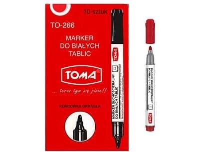 Toma Whiteboard dry erase marker red (550529a)