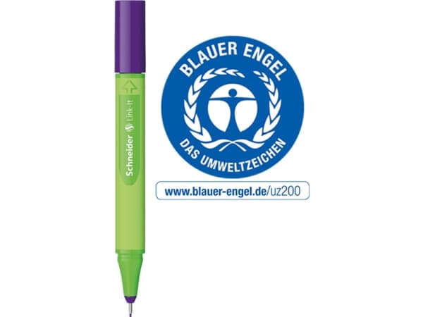 Schneider Schreibgeräte Link-It, Fiolett, Grønn, Fiolett, Plast, Trekant, Daytona-violet, Fiber