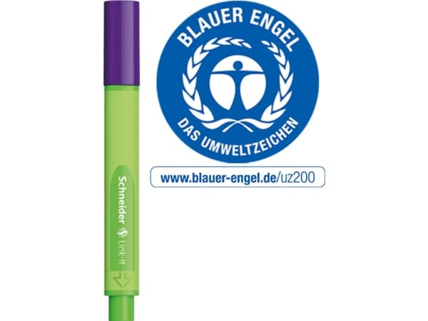Schneider Schreibgeräte Link-It, Fiolett, Grønn, Fiolett, Plast, Trekant, Daytona-violet, Fiber