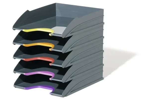 Durable VARICOLOR, Muovi, Antrasiitti, Monivärinen, C4, Kirjain, 5 kpl