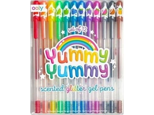 Cricco gelpennor, glitter 10 färger i ask